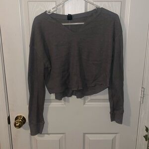 Grey cropped sweater